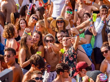 Guests dancing at the Budva Boat Party